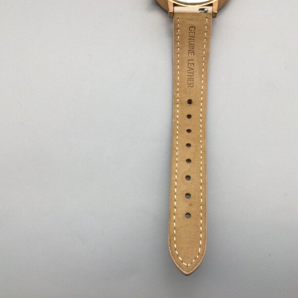 MVMT Nova Luna Watch Women Gold Tone Beige Leather Band Chronograph New Battery - Picture 11 of 15